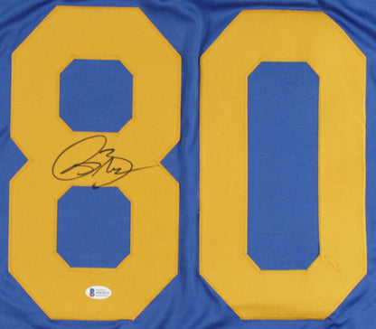 Isaac Bruce Signed Los Angeles Rams Jersey (Beckett) 4xPro Bowl Wide Receiver