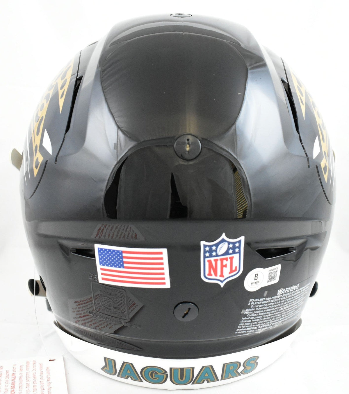 Travis Hunter Autographed Jaguars F/S 95-12 SpeedFlex Helmet - Beckett W Holo