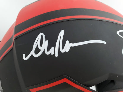 Bills Greats Auto Eclipse Black FS Helmet 3 Sigs Jim Kelly, Thurman Thomas, Reed