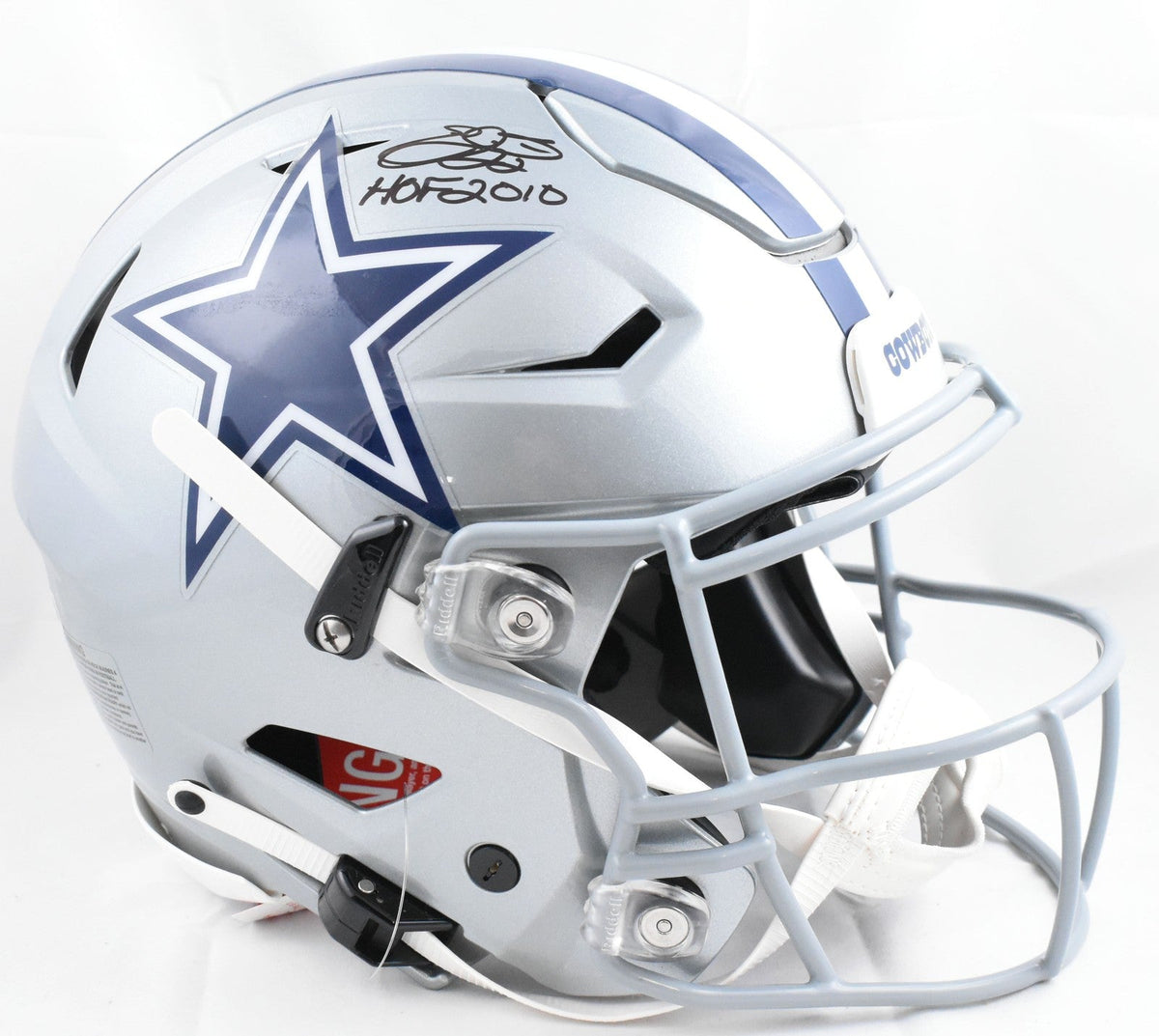 Emmitt Smith Autographed Cowboys F/S SpeedFlex Helmet w/HOF - Beckett W Holo
