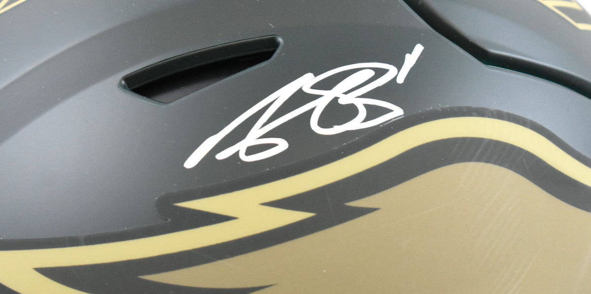 A.J. Brown Autographed Eagles F/S Salute 2025 SpeedFlex Helmet - Beckett W Holo