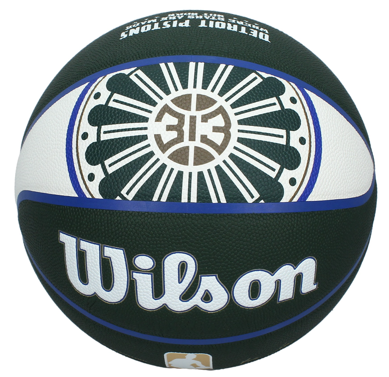 Ausar Thompson Autographed Detroit Pistons City Edition Wilson Basketball Panini