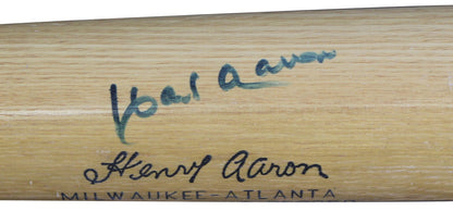 Braves Hank Aaron Signed H&B Louisville Slugger Player Model Bat BAS #AE13991