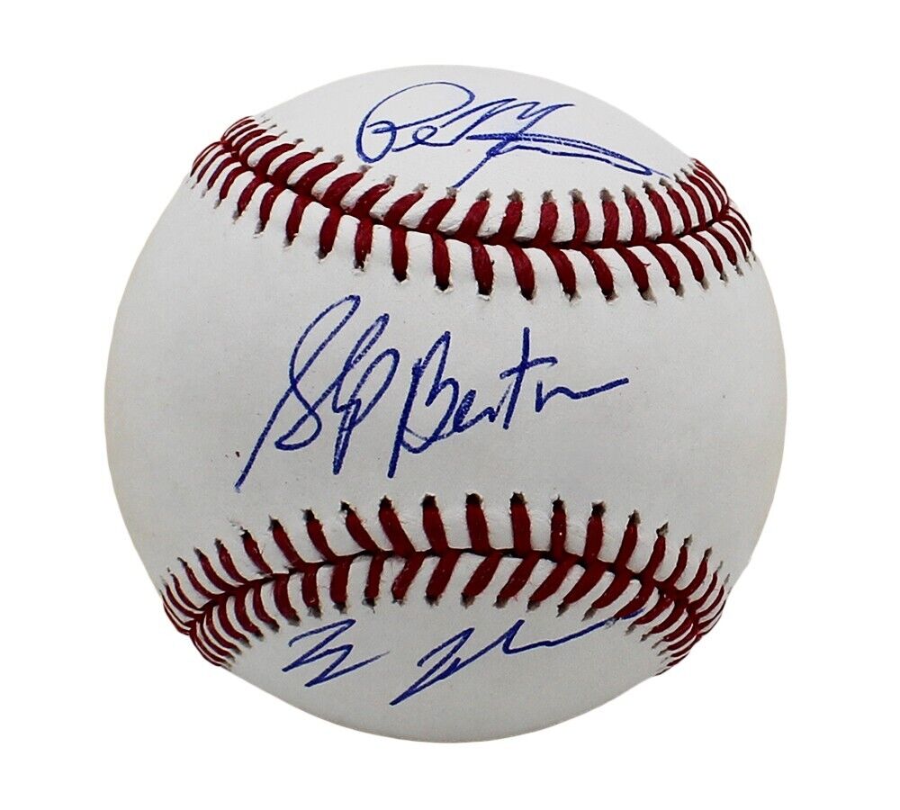Coaches Johnson, Manieri, & Bertman Signed LSU Tigers Rawlings White Baseball