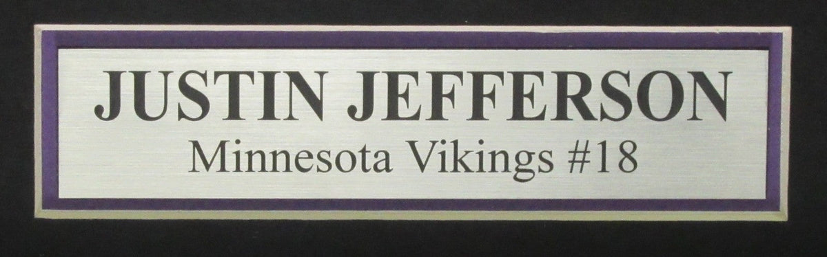 Justin Jefferson Signed Nike Jersey Minnesota Vikings Framed Beckett 200726