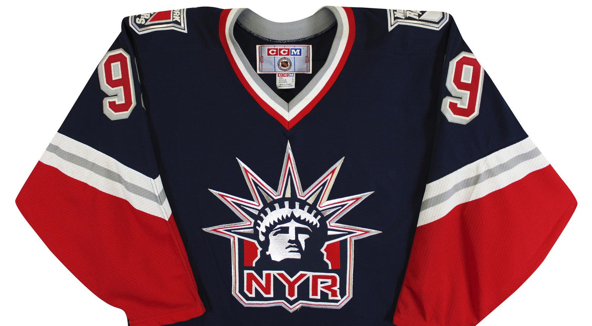 Rangers Wayne Gretzky Authentic Signed Navy CCM Jersey Autographed BAS #AE13942