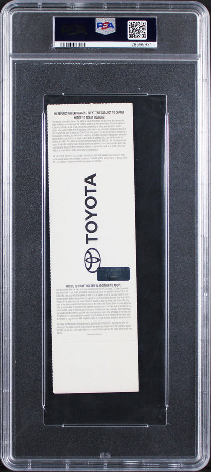 Lakers Kobe Bryant Signed 2006 81 Point Game Full Ticket Stub PSA/DNA Slabbed