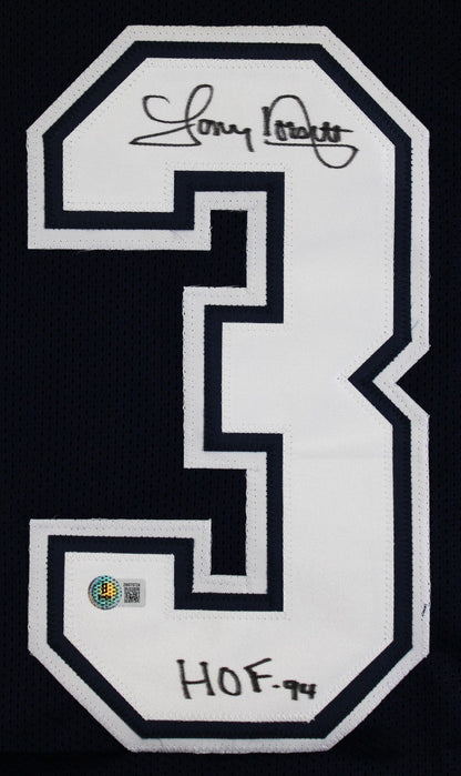 Tony Dorsett "HOF 94" Authentic Signed Navy Pro Style Framed Jersey BAS Wit 2