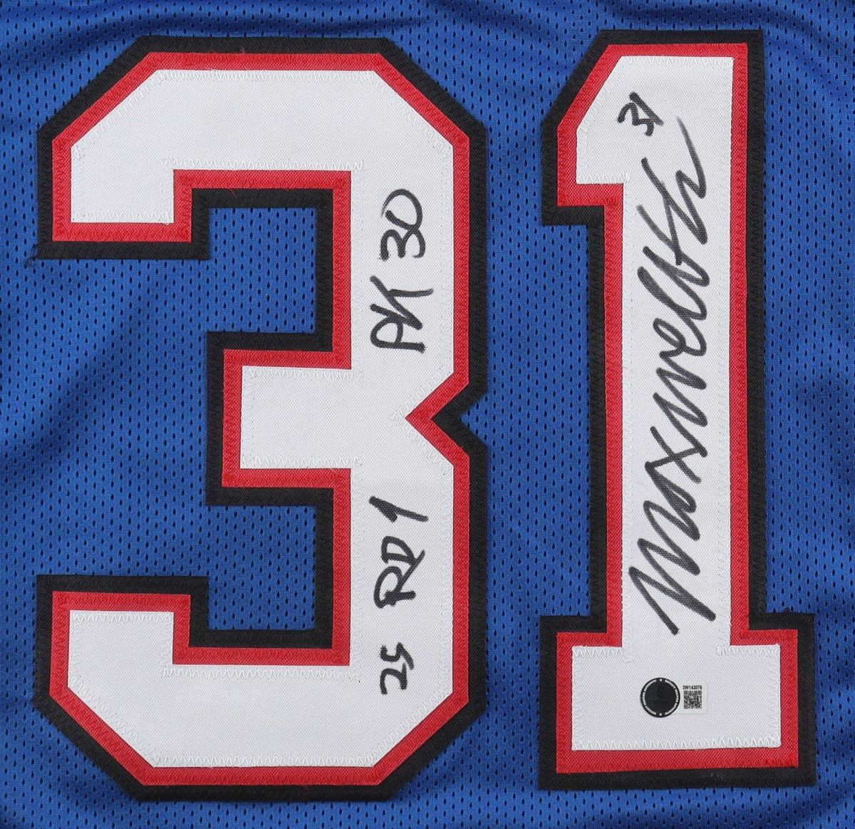 Maxwell Hairston Signed Buffalo Bills Jersey (Beckett) 2025 1st Round Pick / D.B