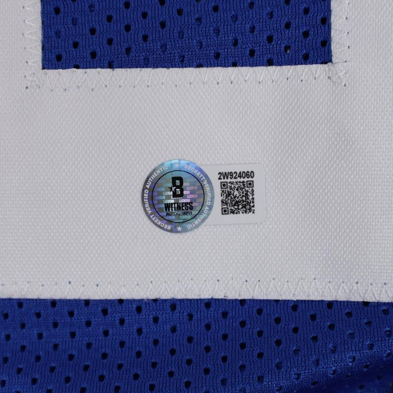 Edgerrin James Signed Indianapolis Colts Jersey (Beckett) #4 Overall Pk 1999 Dft