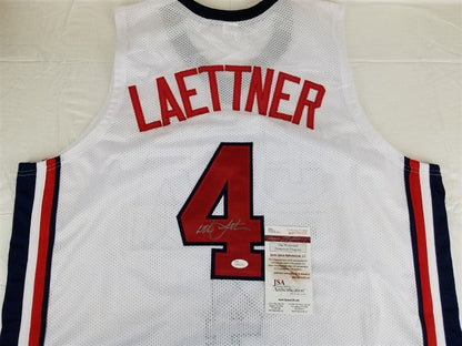 Christian Laettner Signed Team USA Jersey (JSA) 1992 Gold Medal Dream Team