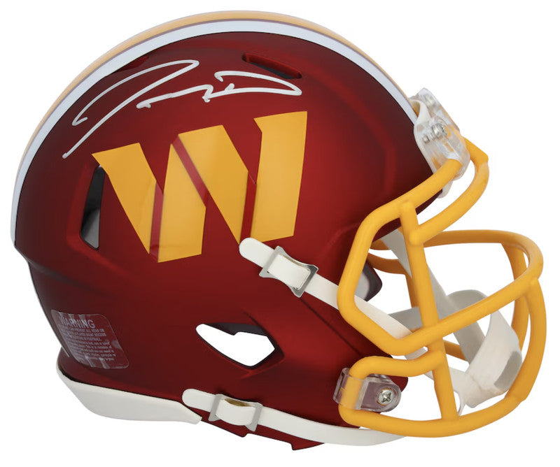 Jayden Daniels Autographed Commanders 2025 Alternate Mini Speed Helmet Fanatics