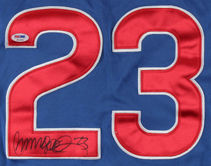 Ryne Sandberg Signed Chicago Cubs Majestic Jersey (PSA QR) HOF / 2nd Baseman