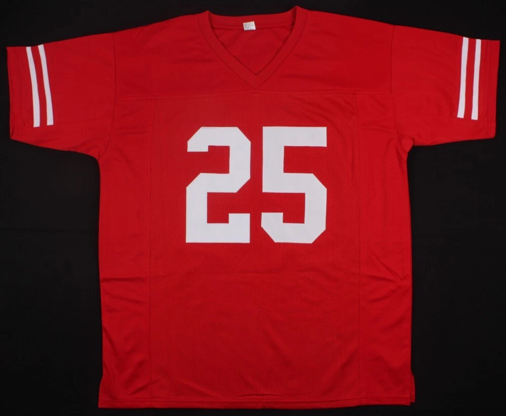 Autographed/Signed Melvin Gordon Wisconsin Red College Football Jersey JSA COA