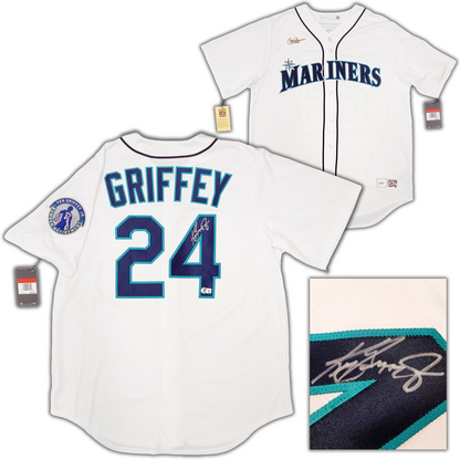 Seattle Mariners Ken Griffey Jr. Signed White Nike Cooperstown Edition Jersey