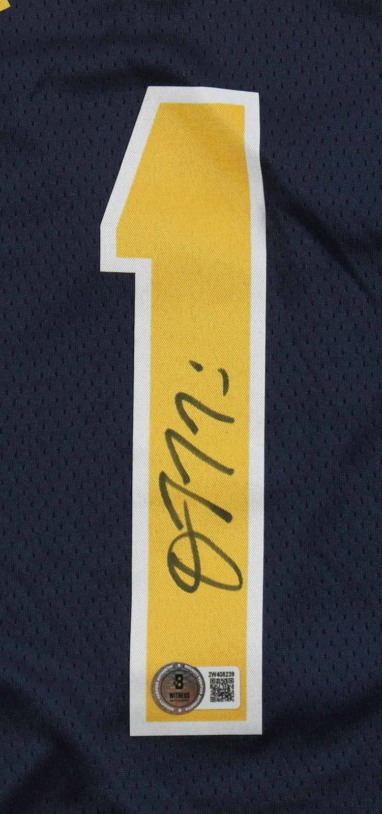 Obi Toppin Signed Indianapolis Pacers Jersey (Beckett) 2020 1st Round Pick #8