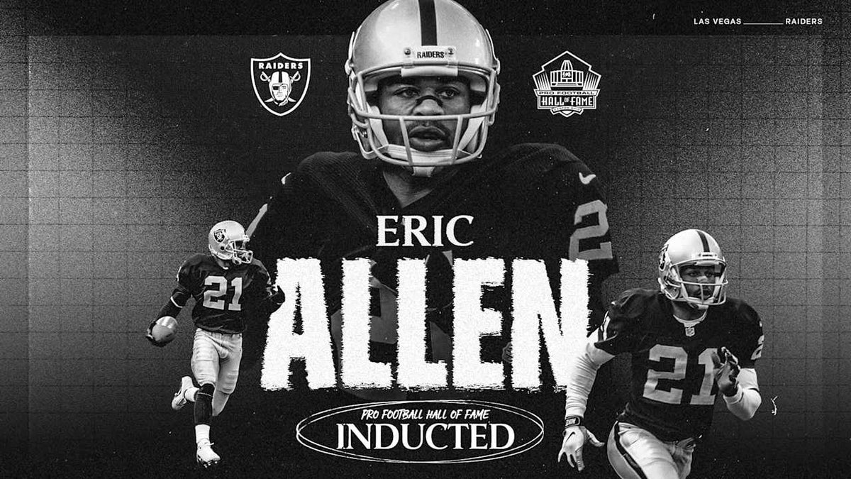 Eric Allen Signed Oakland Raiders Jersey (Beckett) 6xPro Bowl D.B. / 2025 HOF