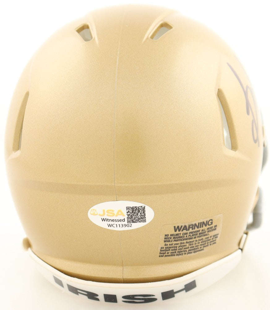 Bob Golic Signed Notre Dame Fighting Irish Ridell Mini Helmet (JSA) 1977 Champ