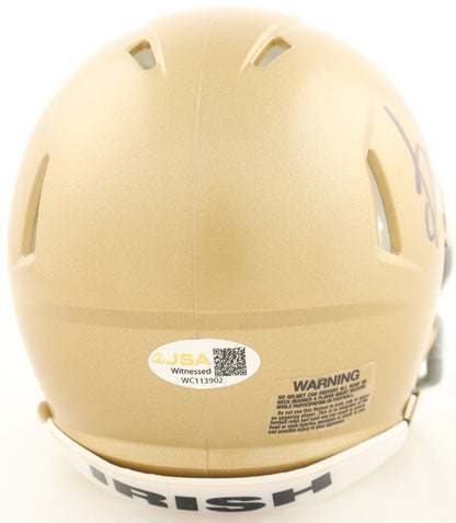 Bob Golic Signed Notre Dame Fighting Irish Ridell Mini Helmet (JSA) 1977 Champ