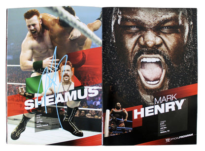 WWE Superstars (54) Rhodes, Kane, Sheamus, Mysterio Signed Official Program BAS
