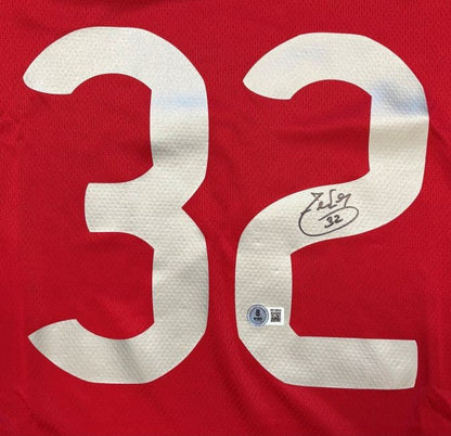 Carlos Tevez Signed Manchester United 2008 Champions League Nike Jersey BAS