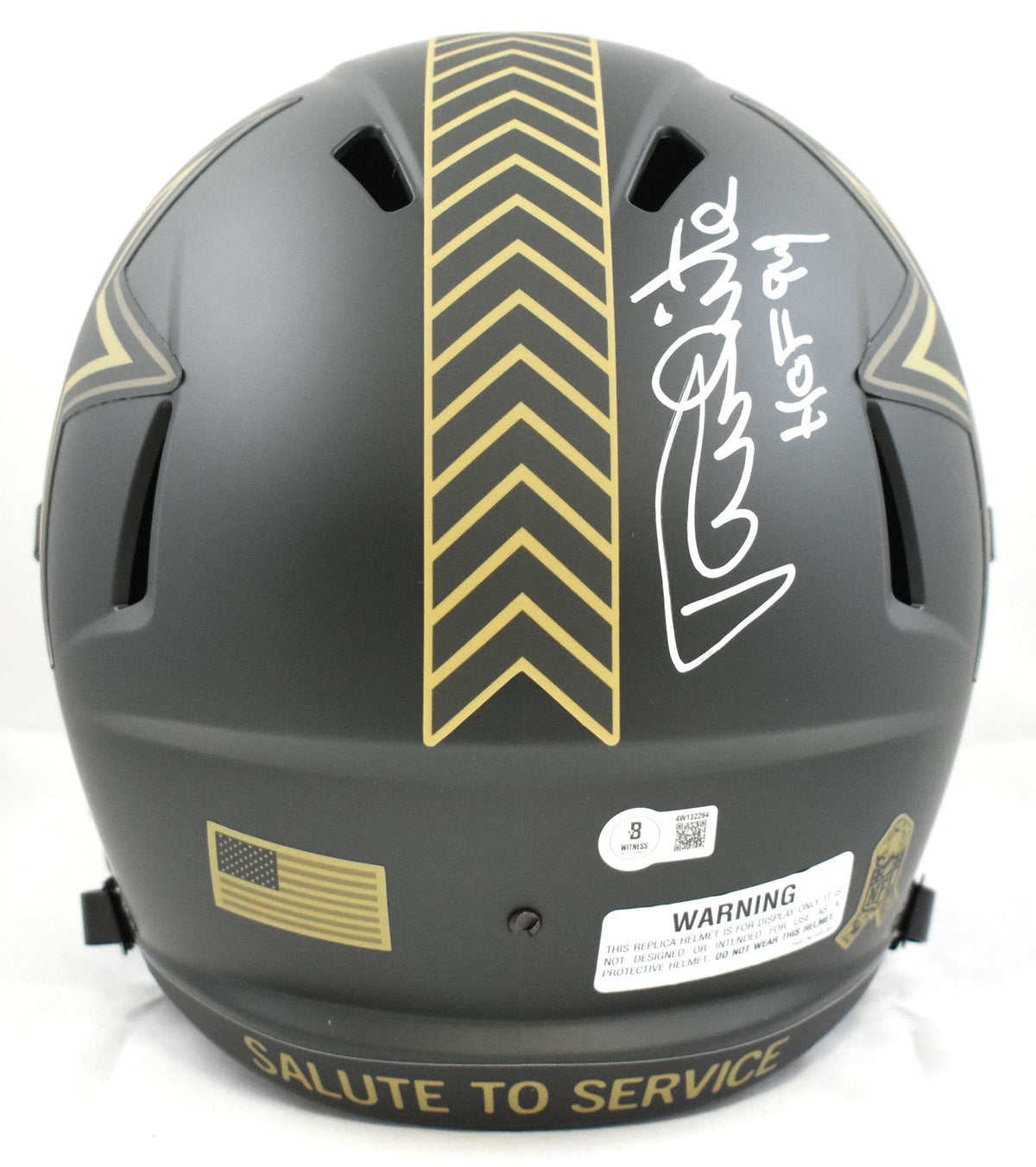 Randy White Autographed Dallas Cowboys F/S Salute 25 Speed Helmet Beckett W Holo