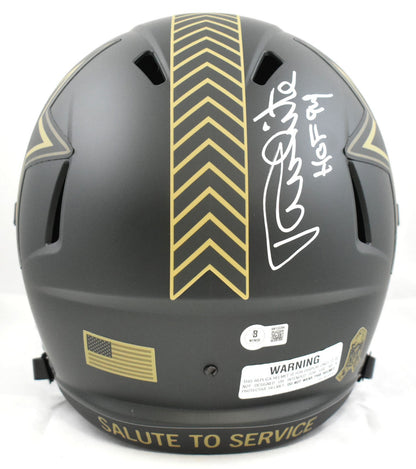 Randy White Autographed Dallas Cowboys F/S Salute 25 Speed Helmet Beckett W Holo
