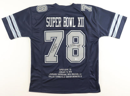 Dallas Cowboys Randy White & Drew Pearson Signed #78 / Hall of Fame Jersey (JSA)