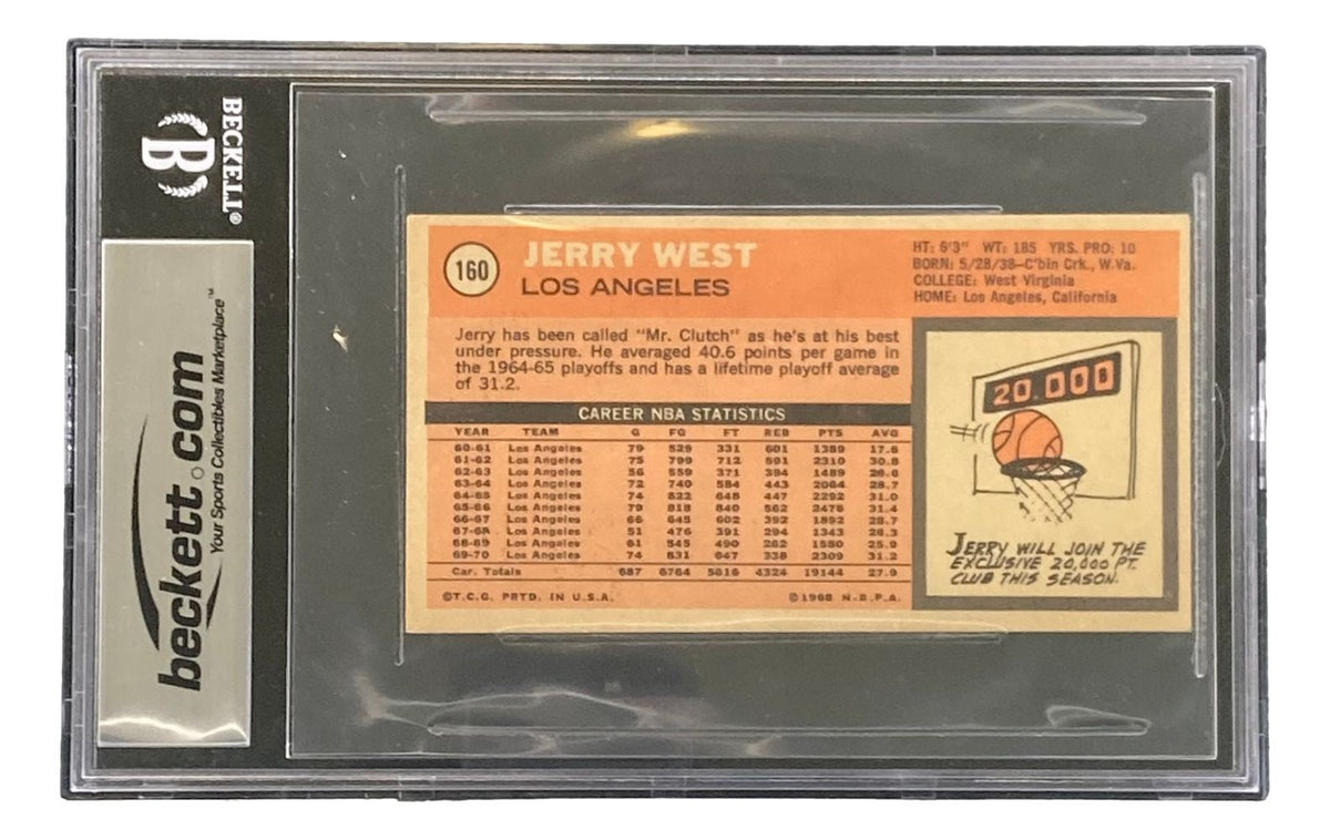 Jerry West Signed 1970-71 Topps #160 Los Angeles Lakers Trading Card BAS