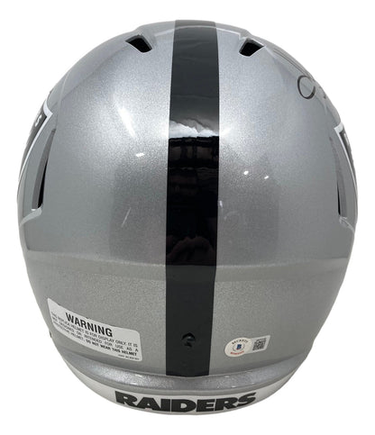 Howie Long Signed Oakland Raiders FS Replica Speed Helmet Raider Nation BAS