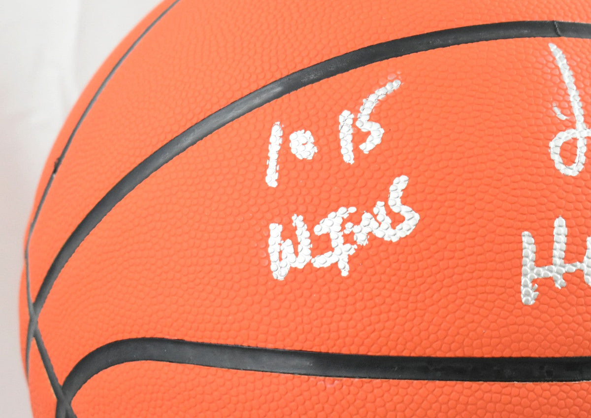 Jim Boeheim Autographed NCAA Wilson Basketball 3 Stats - Beckett W Hologram