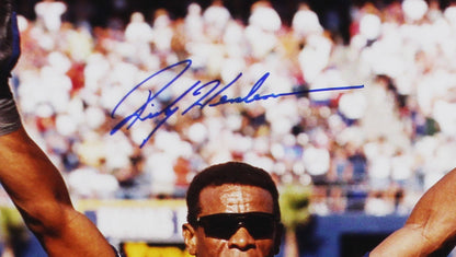 Rickey Henderson Signed San Diego Padres Unfamed 16x20 Arms Raised MLB Photo