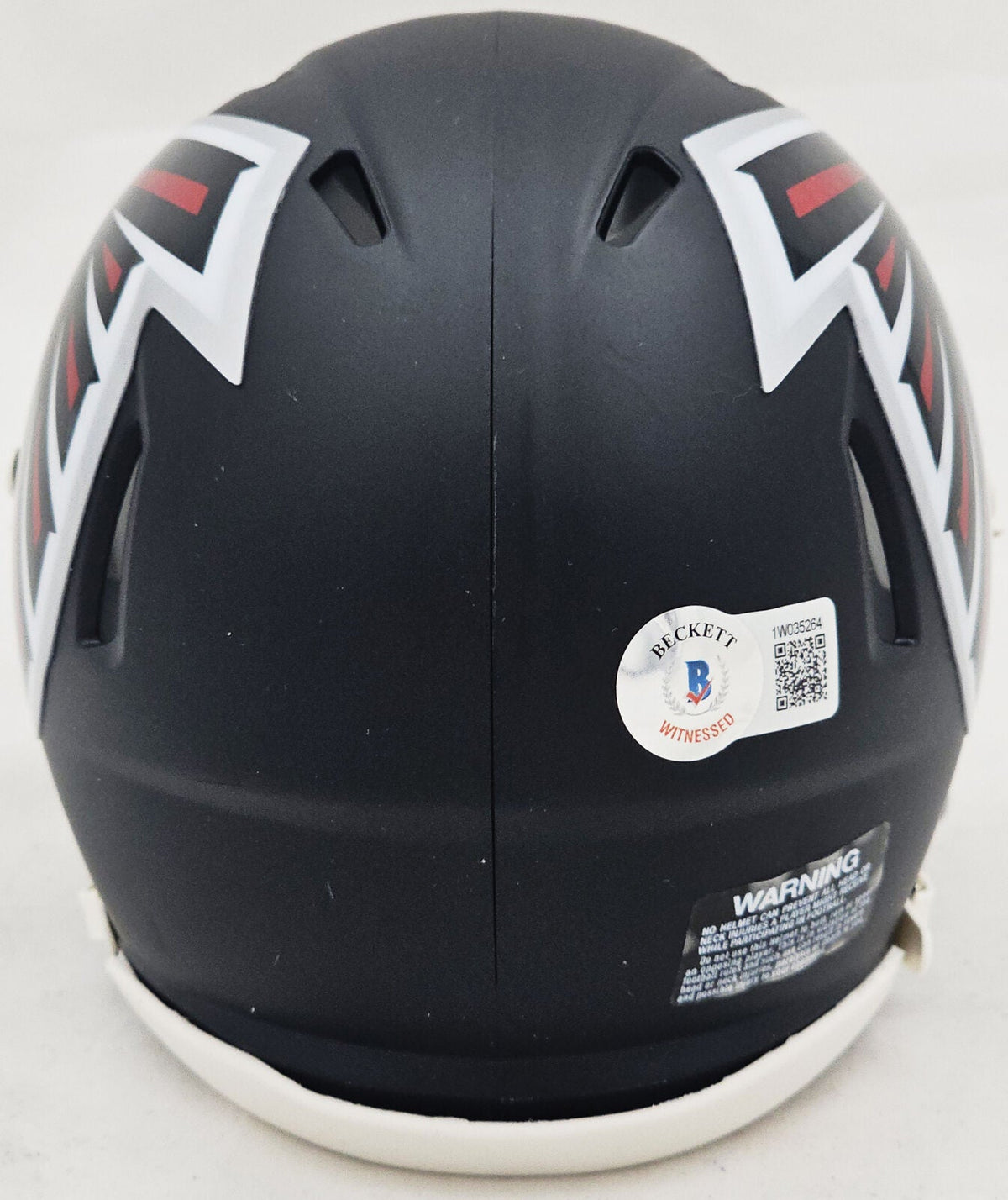 BIJAN ROBINSON AUTOGRAPHED FALCONS BLACK MINI HELMET BECKETT 221146