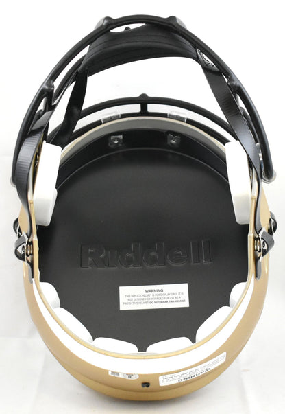 Travis Hunter Autographed Colorado Buffaloes F/S Speed Helmet- Beckett W Holo