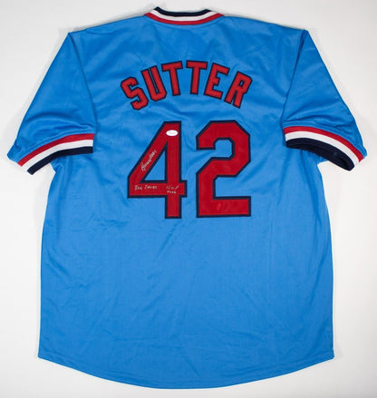 Bruce Sutter Signed St Louis Cardinals Jersey "306 Saves & HOF 2006" (JSA COA)