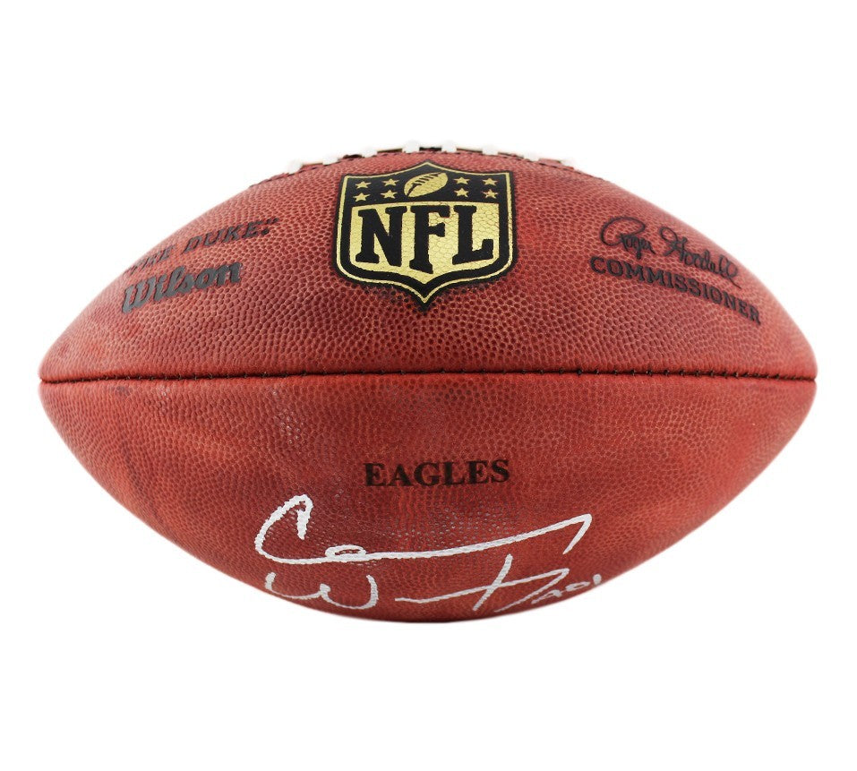 Carson Wentz Signed Philadelphia Eagles Wilson Authentic Stamped NFL Football