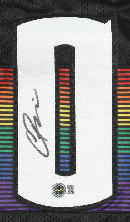 Christian Braun Signed Denver Nuggets Throwback Jersey (Beckett) 2023 Champion