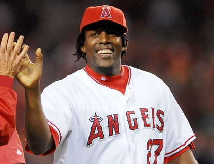 Vladimir Guerrero Sr. Signed Los Angeles Angels Jersey (Beckett) 2004 A.L. MVP