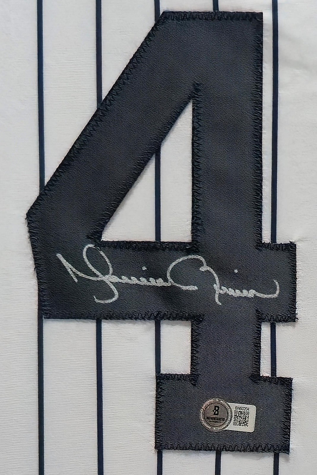 FRAMED N.Y. YANKEES MARIANO RIVERA AUTOGRAPHED SIGNED INSC JERSEY BECKETT HOLO