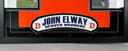 John Elway Autographed/Inscribed "1987 NFL MVP" DLX Framed Nike Broncos JSY BAS