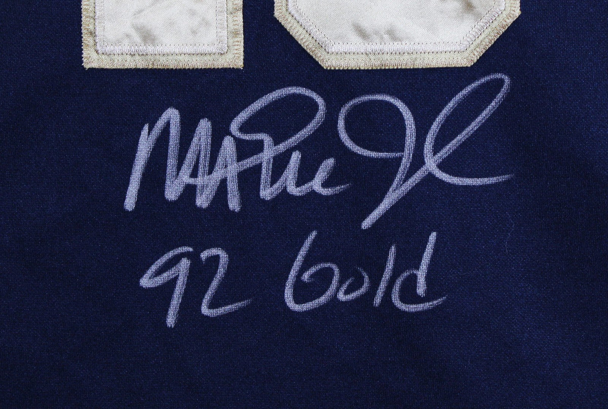 Magic Johnson "92 Gold" Signed Navy & Gold Nike Team USA Jersey BAS W #3W387216
