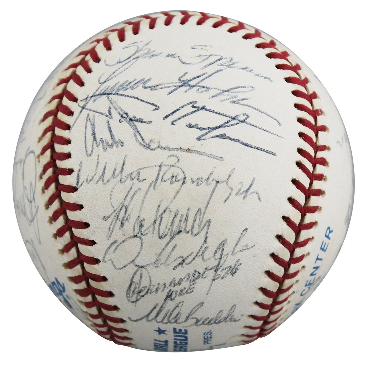 1998 Yankees (31) Torre, Rivera, Raines Signed WS Logo OML Baseball BAS #AE13971