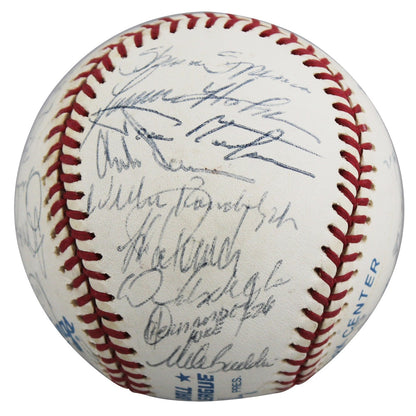 1998 Yankees (31) Torre, Rivera, Raines Signed WS Logo OML Baseball BAS #AE13971