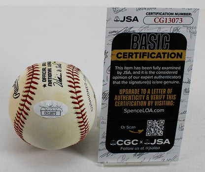 Thomson & Branca Signed Baseball (JSA) Shot Heard Round World / Dodgers Giants