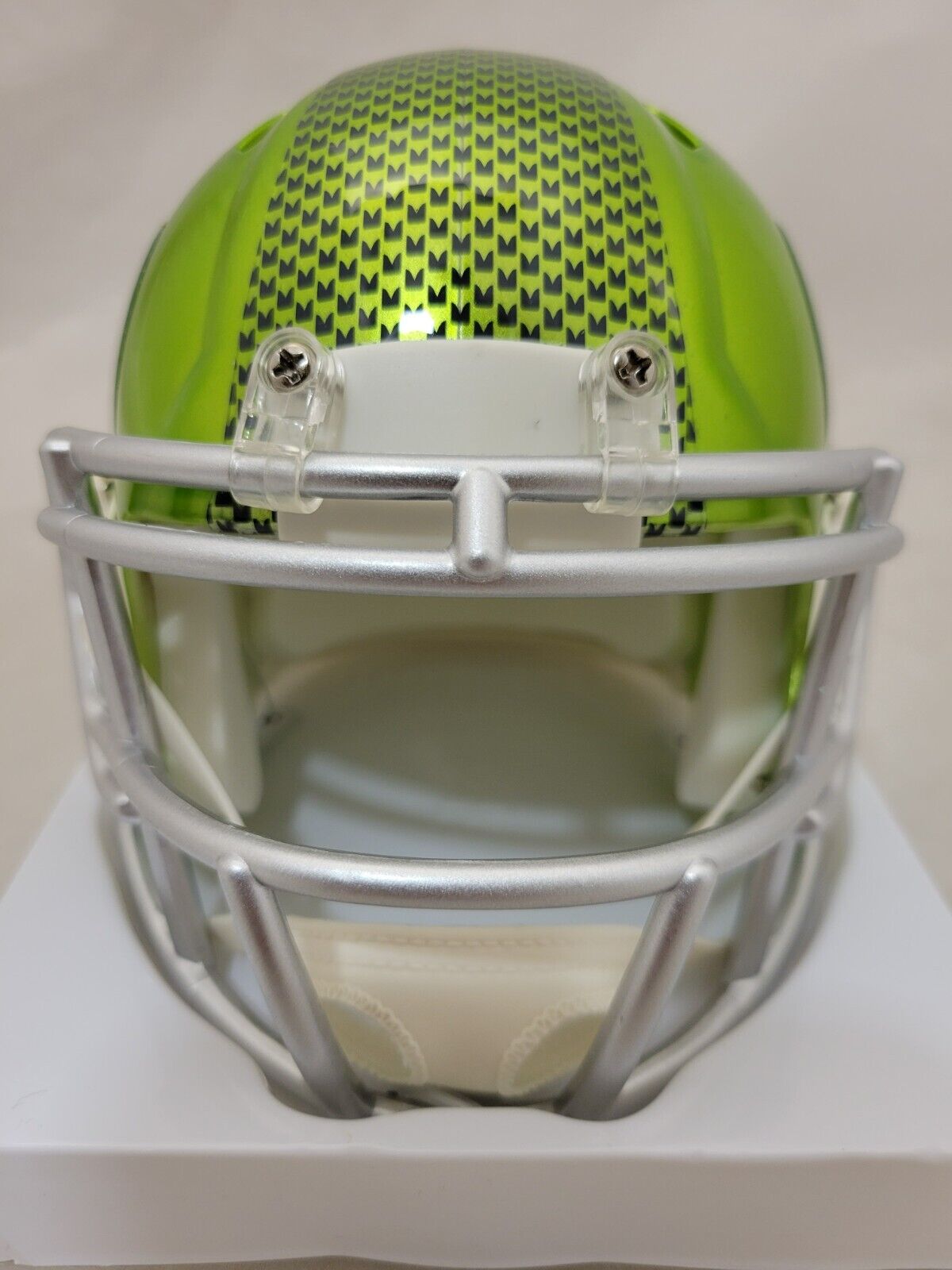 JAXON SMITH-NJIGBA SIGNED SEATTLE SEAHAWKS FLASH SPEED MINI HELMET FANATICS QR