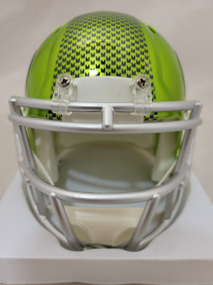 JAXON SMITH-NJIGBA SIGNED SEATTLE SEAHAWKS FLASH SPEED MINI HELMET FANATICS QR