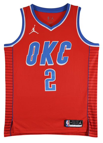 Thunder Shai Gilgeous-Alexander Signed Orange Nike Swingman Jersey PSA #AP84489