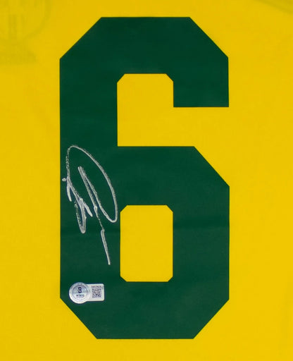 Roberto Carlos Signed Brazil National Team Jersey (Beckett) 2002 World Cup Champ