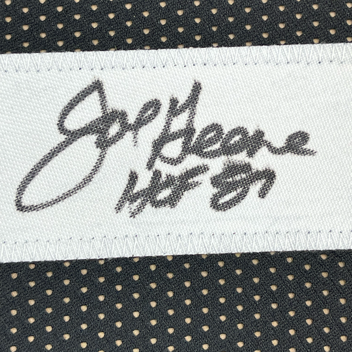Framed Autographed/Signed Mean Joe Greene 35x39 Pittsburgh Black Jersey JSA COA