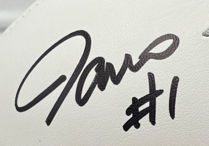 Jameson Williams Signed Detroit Lions Logo Football BAS ITP w/ Case